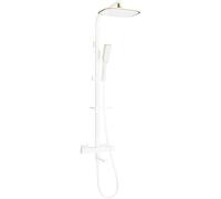 Mexen CQ49 ensemble bain-douche avec douche de tête et robinet thermostatique, blanc/or - 779104995-25 2173 5907709142701