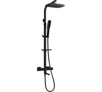Mexen CQ49 ensemble bain-douche avec pommeau de douche et robinet thermostatique, noir/doré - 779104995-75 2174 5907709142725