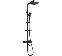 Mexen CQ62 ensemble baignoire-douche avec douche de tête et robinet thermostatique, noir - 779106295-70 2186 5907709142817