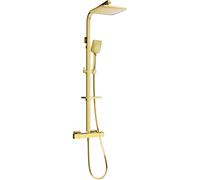 Mexen CQ62 ensemble de douche en saillie avec pomme de douche et robinet thermostatique, doré - 772506295-50 2064 5907709142145