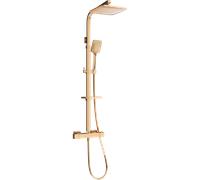 Mexen CQ62 ensemble de douche mural avec pommeau de douche et robinet thermostatique, or rose - 772506295-60 2065 5907709142152