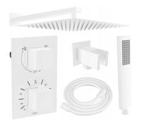 Mexen Cube DR02 ensemble de douche encastré avec pomme de douche 25 cm, blanc - 77502DR0225-20 6410 5907709136663