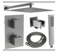 Mexen Cube DR02 ensemble de douche encastré avec pomme de douche 25 cm, graphite - 77502DR0225-66 6411 5907709136670
