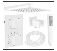 Mexen Cube DR02 ensemble de douche encastré avec pomme de douche 30 cm, blanc - 77502DR0230-20 6390 5907709136465