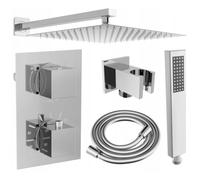 Mexen Cube DR02 ensemble de douche encastré avec pomme de douche 30 cm, chromé - 77502DR0230-00 6389 5907709105775