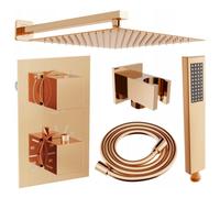 Mexen Cube DR02 kit de douche encastré avec pomme de douche 30 cm, or rose - 77502DR0230-60 6392 5907709136540