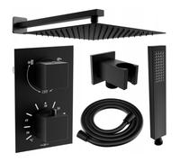 Mexen Cube Ensemble de douche encastré DR02 avec pommeau de 25 cm, noir - 77502DR0225-70 6409 5907709136649
