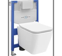 Mexen Cube ensemble encastré WC châssis Fenix XS-F avec cuvette WC et abattant à fermeture lente, blanc brillant 13062 5907709163799