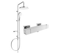 Mexen Cube Erik ensemble de douche externe avec pomme de douche et mitigeur thermostatique, chrome - 77200205-00 5985 5907709180697