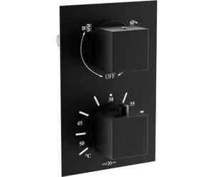 Mexen Cube mitigeur bain-douche thermostatique à 2 sorties, noir - 77502-70 400 5907709110885