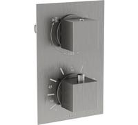 Mexen Cube mitigeur thermostatique bain-douche 2 sorties, gris canon brossé - 77502-66 399 5907709119024
