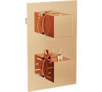 Mexen Cube mitigeur thermostatique bain-douche à 2 sorties, or rose - 77502-60 398 5907709119017
