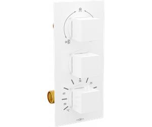 Mexen Cube mitigeur thermostatique bain-douche à 3 sorties, blanc - 77503-20 404 5907709119031