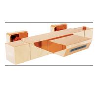 Mexen Cube mitigeur thermostatique de baignoire, or rose - 77360-60 385 5907709118966