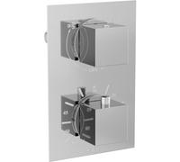 Mexen Cube mitigeur thermostatique pour baignoire-douche à 2 sorties, chrome - 77502-00 392 5903163384756