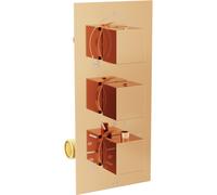 Mexen Cube robinet de baignoire-douche thermostatique à 3 sorties or rose - 77503-60 407 5907709119055