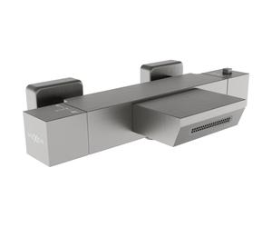 Mexen Cube robinet de baignoire thermostatique, graphite - 77360-66 387 5907709118973