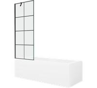 Mexen Cubik 160 x 70 cm baignoire avec cabine de douche, design noir
