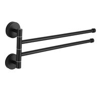 Mexen double porte-serviettes pivotant, noir - 7039242-70 1035 5907709120686