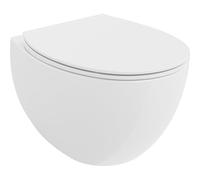 Mexen Egg cuvette wc Rimless avec lunette à descente progressive slim, duroplast, blanche brillante - 30245000 35134 5905315067081