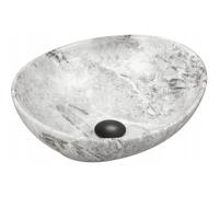 Mexen Elza lavabo à poser 40 x 33 cm, pierre grise - 21014093 2324 5907709191518