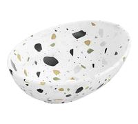 Mexen Elza lavabo à poser 40 x 33 cm, pierre terrazzo blanche - 21014083 34832 5905315067128
