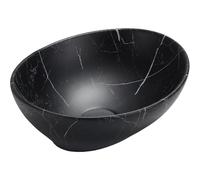Mexen Elza lavabo de comptoir 40 x 33 cm, pierre noire - 21014099 21880 5907709157804