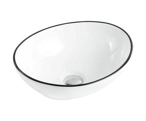 Mexen Elza lavabo de table 40 x 33 cm, blanc/noir - 21014007 1131 5907709191471