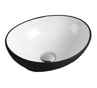 Mexen Elza lavabo sur plan 40 x 33 cm, blanc/noir - 21014075 1166 5903163381533