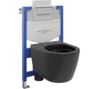 Mexen ensemble encastré WC bâti-support Fenix XS-U avec cuvette WC Carmen, noir mat - 6853388XX85 13011 5907709163553