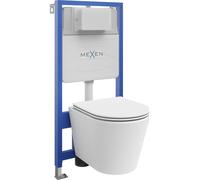 Mexen ensemble encastré WC châssis Fenix Slim avec cuvette WC Rico et siège à descente progressive, blanc mat - 61030724001 12987 5907709163423