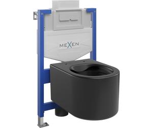 Mexen ensemble encastré WC châssis Fenix XS-U avec cuvette WC Sofia, noir mat - 6853354XX85 13041 5907709163713