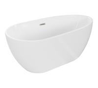 Mexen Eos baignoire autoportante 170 x 75 cm, blanche, trop-plein nickel brossé - 52471707500-97 46207 5905315381200