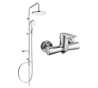 Mexen Erik ensemble de douche en saillie avec pomme de douche et mitigeur de douche Kama, chrome - 72540205-00 6081 5907709181656