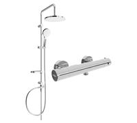 Mexen Erik ensemble de douche en saillie avec pomme de douche et robinet de douche thermostatique Kai, chrome - 77100205-00 5969 5907709180536