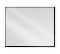 Mexen Erma miroir de salle de bain rétro-éclairé 100 x 80 cm, LED 6000K, anti-buée, cadre noir - 9814-100-080-611-70 21837 5905315053008