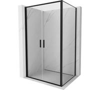 Mexen Exo-B Duo cabine de douche à charnière 90 x 85 cm, transparent, noir - 814-090-085-70-00 54187 5905315401571
