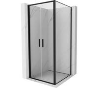 Mexen Exo-B Duo cabine de douche battante 100 x 100 cm, transparente, noire - 814-100-100-70-00 54200 5905315401700