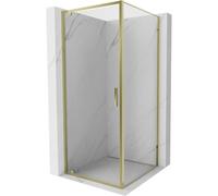 Mexen Exo-BR cabine de douche battante 75 x 75 cm, transparente, dorée - 8181-075-075-50-00 58911 5905315572585