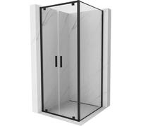 Mexen Exo-BR Duo cabine de douche pivotante 80 x 80 cm, transparente, noire - 8182-080-080-70-00 54627 5905315407122