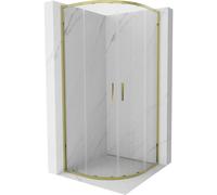Mexen Exo cabine de douche demi-circulaire coulissante 80 x 80 cm, transparent, or - 8132-080-080-50-00 57735 5905315970220