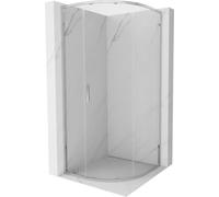 Mexen Exo Cabine de douche semi-circulaire coulissante 90 x 90 cm Transparent Chromé