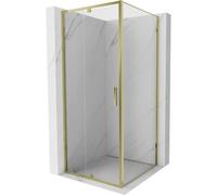 Mexen Exo-R cabine de douche pivotante 110 x 110 cm, transparente, dorée - 819-110-110-50-00 92134 5907931006413