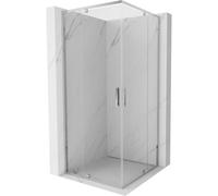 Mexen Exo-R Duo cabine de douche carrée pivotante 100 x 100 cm, transparent, chrome - 8110-100-100-01-00 54932 5905315937940