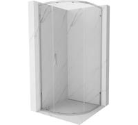 Mexen Exo-S cabine de douche semi-circulaire coulissante 100 x 100 cm, transparent, chrome - 8131-100-100-01-00 54964 5905315938206