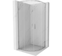 Mexen Exo-S Duo cabine de douche semi-circulaire coulissante 100 x 100 cm, transparent, chrome - 8132-100-100-01-00 54948 5905315938367