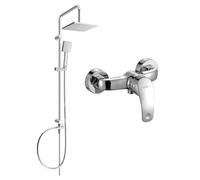 Mexen Fabia Ensemble de douche apparente Tord avec pomme de douche et robinet de douche, chromé - 746540200-00 6120 5907709182035