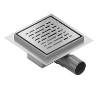 Mexen Flat-Q M01 siphon de sol carré 12 x 12 cm, inox - 1010312 83727 5905315991348