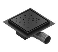 Mexen Flat-Q M12 siphon de sol carré 15 x 15 cm, noir - 1710415 83768 5905315987419