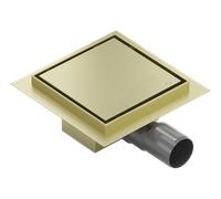 Mexen Flat-Q M13 siphon de sol carré 15 x 15 cm, doré brossé - 1A10015 83776 5905315987488